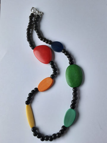 Bright Colour Necklace (Black version)