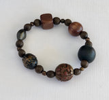 Wood and Metal Long Necklace