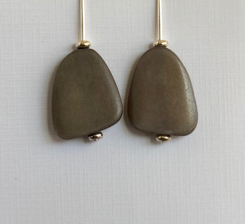 Grey Bone Earrings